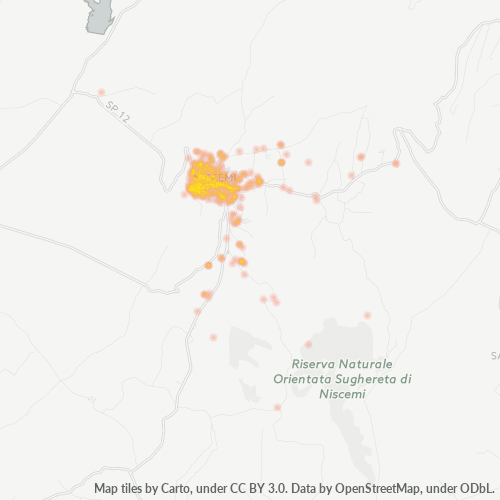 Mappa di calore per cap 93015