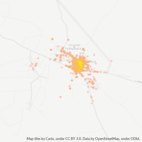 79610 Mapa de calor de densidad empresarial