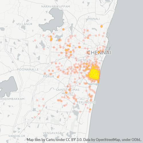 600004 व्यावसायिक घनत्व हीटमैप