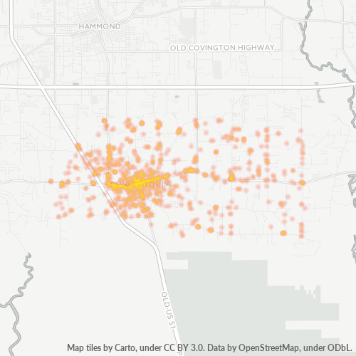 70454 Business Density Heatmap