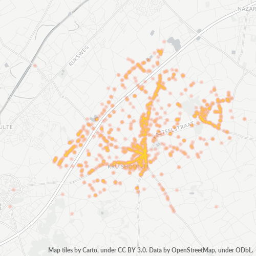 Heatmap voor postcode 9770