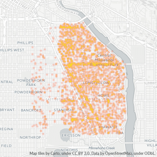 55406 Business Density Heatmap