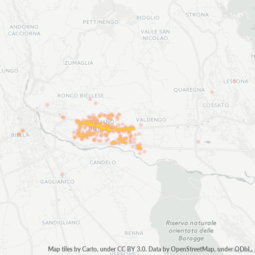 Mappa di calore per cap 13856