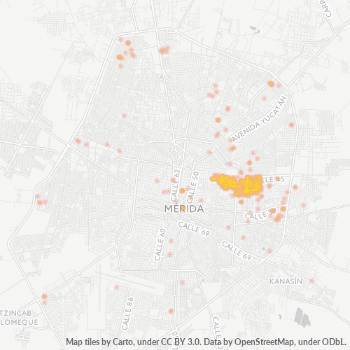 97159 Mapa de calor de densidad empresarial