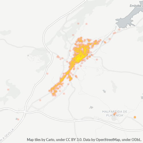 Mapa de calor para código postal 10600