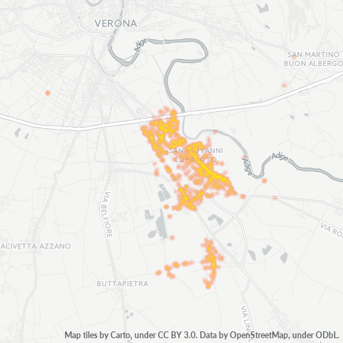 Mappa di calore per cap 37057