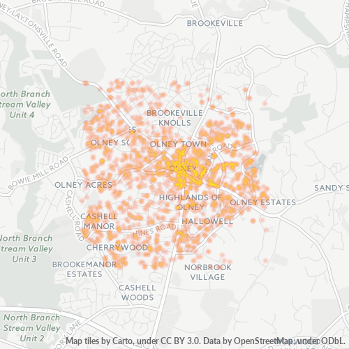 20832 Business Density Heatmap