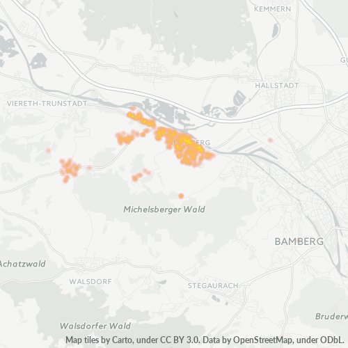 96120 Standortdichte-Heatmap