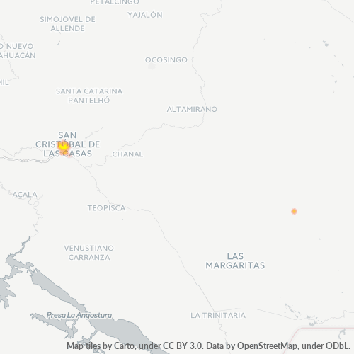 29240 Mapa de calor de densidad empresarial