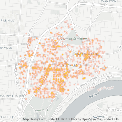45206 Business Density Heatmap