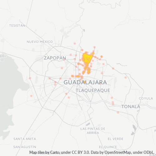 44240 Mapa de calor de densidad empresarial