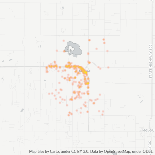 73045 Business Density Heatmap