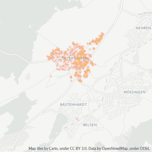 Heatmap für plz 72131