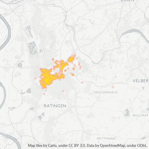40885 Standortdichte-Heatmap