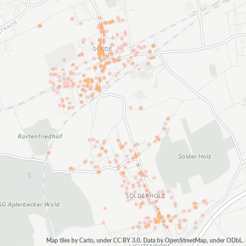 Heatmap für plz 44289