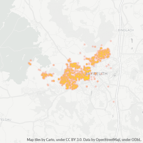 Heatmap für plz 95445