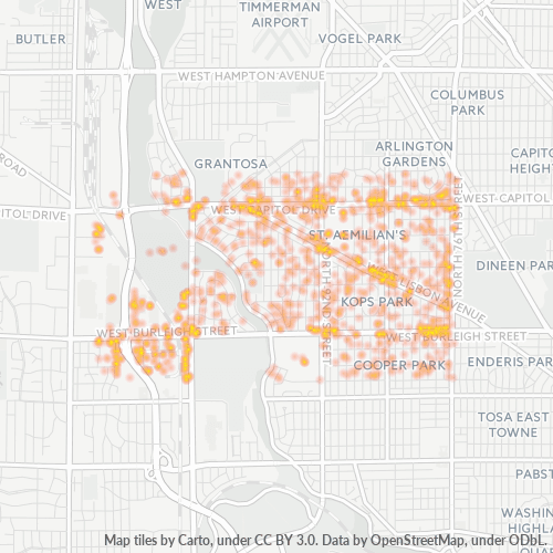 53222 Business Density Heatmap