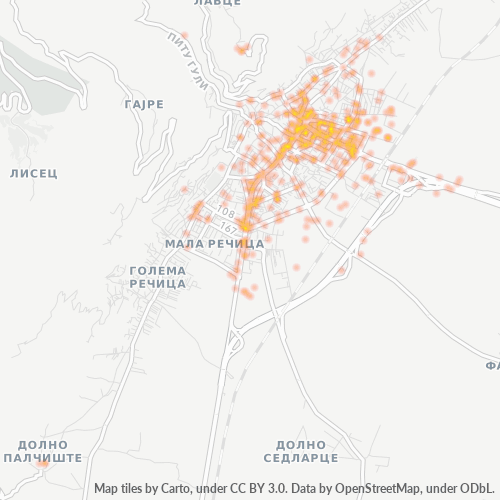 1220 Hartë kalorifike për densitetin e biznesit