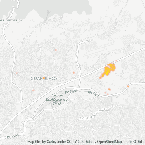 07230-000 Mapa de calor de densidad empresarial