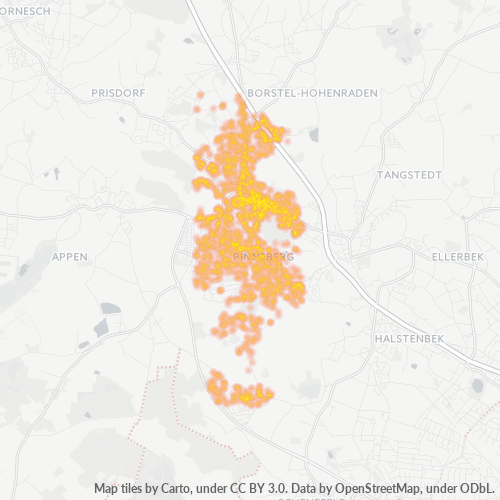 Heatmap für plz 25421
