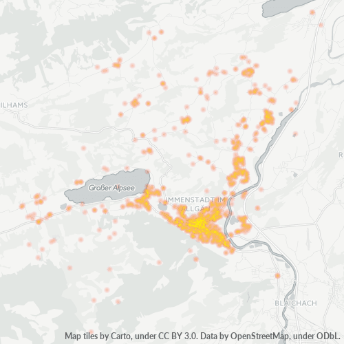 Heatmap für plz 87509