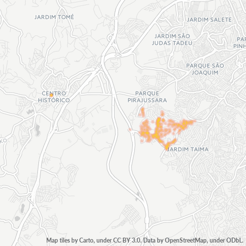 06814-000 Mapa de calor de densidad empresarial