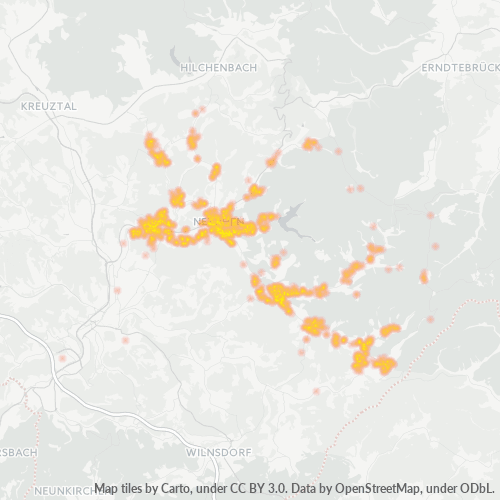 Heatmap für plz 57250