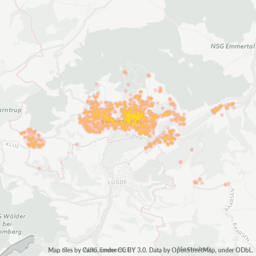 Heatmap für plz 31812