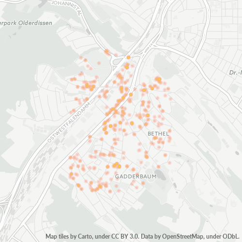 Heatmap für plz 33617