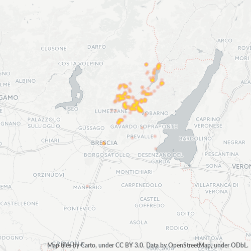 Mappa di calore per cap 25070