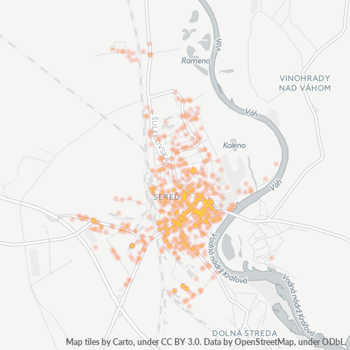 926 01 Teplotná mapa obchodnej hustoty