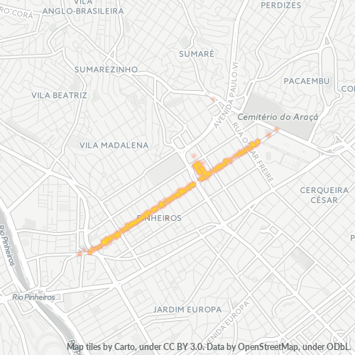05406-000 Mapa de calor de densidad empresarial
