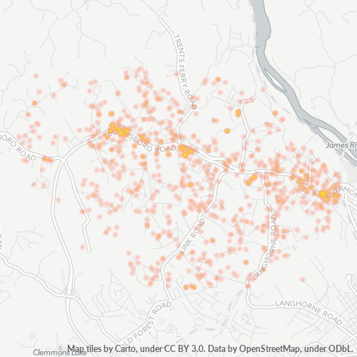 24503 Business Density Heatmap