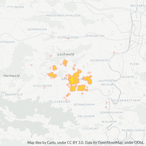 Heatmap für plz 74336