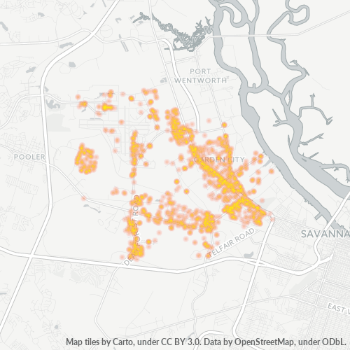 31408 Business Density Heatmap