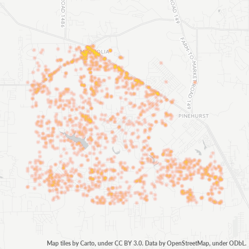 77355 Business Density Heatmap