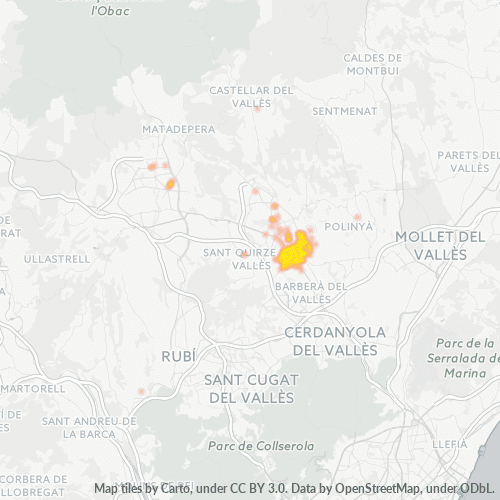 08203 Mapa de calor de densidad empresarial