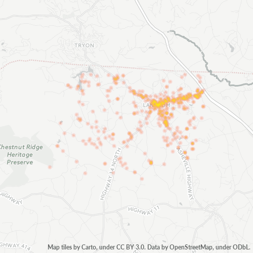 29356 Business Density Heatmap