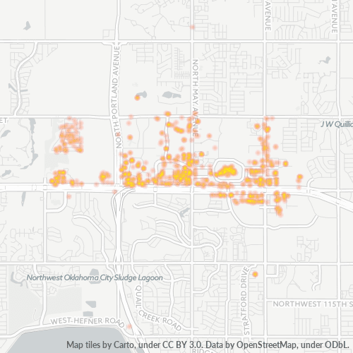 73134 Business Density Heatmap