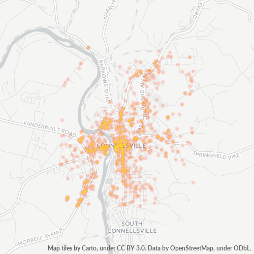 15425 Business Density Heatmap