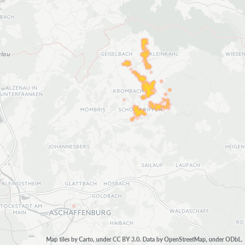 Heatmap für plz 63825
