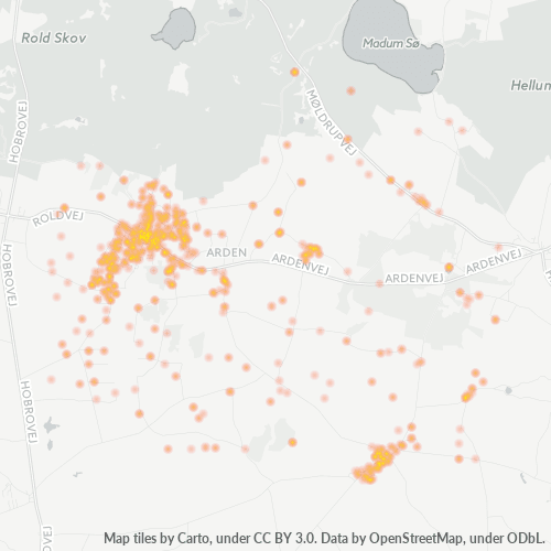 9510 Heatmap over forretningstæthed