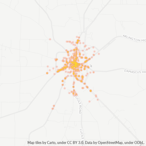 39823 Business Density Heatmap
