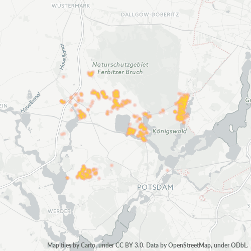 Heatmap für plz 14476