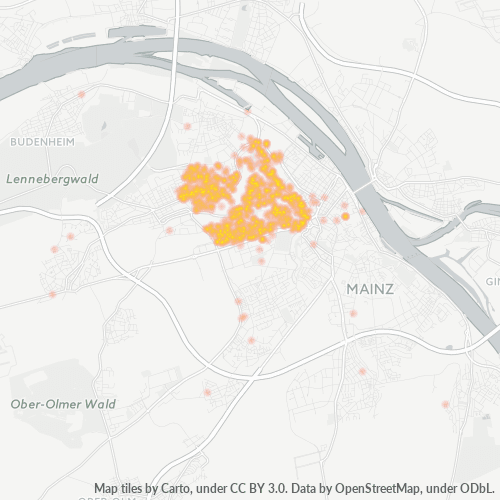 Heatmap für plz 55122