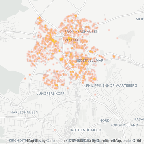 Heatmap für plz 34246