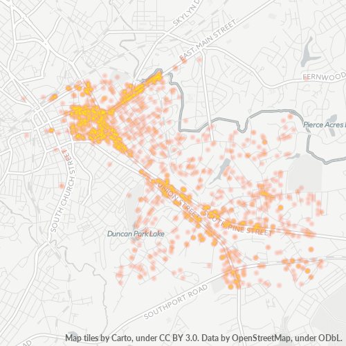29302 Business Density Heatmap