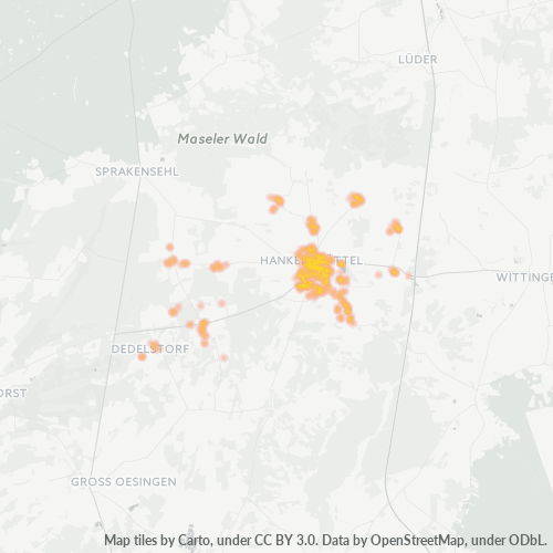 Heatmap für plz 29386