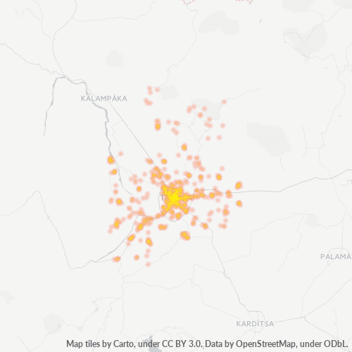 421 00 Χάρτης θερμότητας πυκνότητας επιχείρησης
