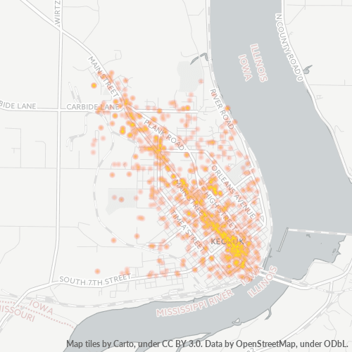 52632 Business Density Heatmap